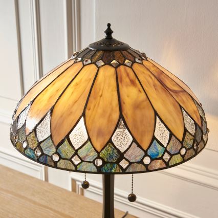 Endon 112183 - Lampă de masă Tiffany BROOKLYN 2xE14/10W/230V Ø 40 cm