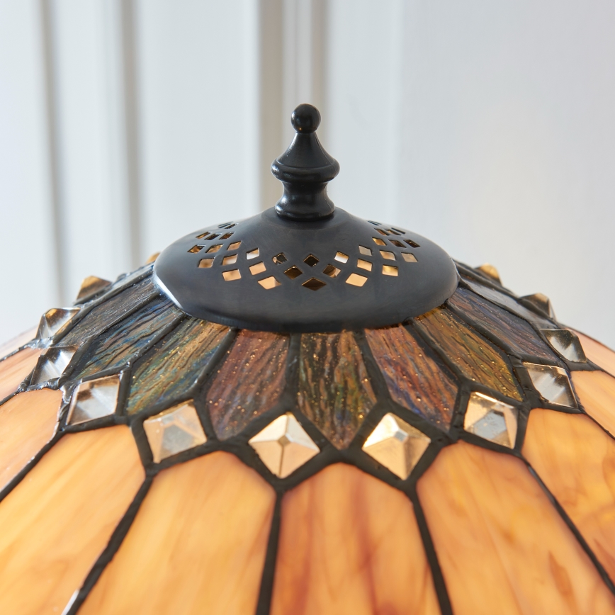 Endon 112183 - Lampă de masă Tiffany BROOKLYN 2xE14/10W/230V Ø 40 cm