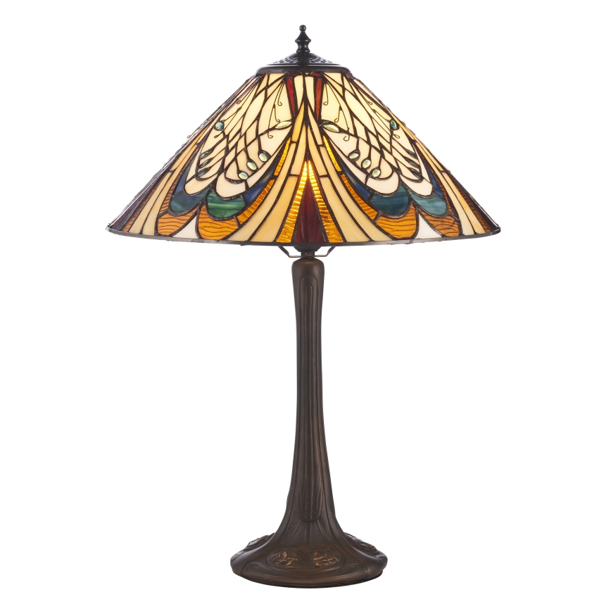 Endon 112185 - Lampă de masă Tiffany HECTOR 1xE27/10W/230V Ø 40 cm