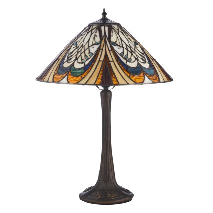 Endon 112185 - Lampă de masă Tiffany HECTOR 1xE27/10W/230V Ø 40 cm