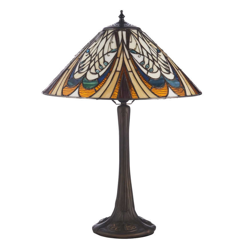 Endon 112185 - Lampă de masă Tiffany HECTOR 1xE27/10W/230V Ø 40 cm
