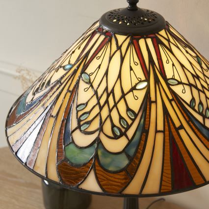 Endon 112185 - Lampă de masă Tiffany HECTOR 1xE27/10W/230V Ø 40 cm