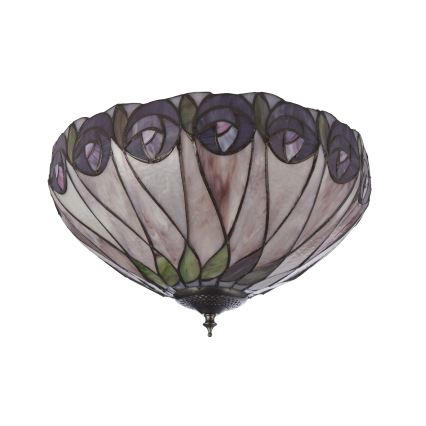 Endon 112188 - Plafonieră Tiffany HUTCHINSON, 2xE27/60W/230V, Ø 40 cm