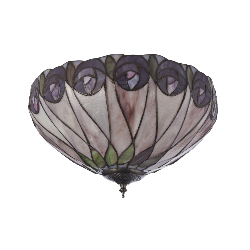 Endon 112188 - Plafonieră Tiffany HUTCHINSON, 2xE27/60W/230V, Ø 40 cm