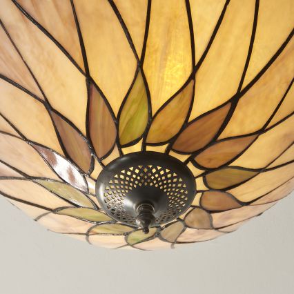 Endon 112188 - Plafonieră Tiffany HUTCHINSON, 2xE27/60W/230V, Ø 40 cm
