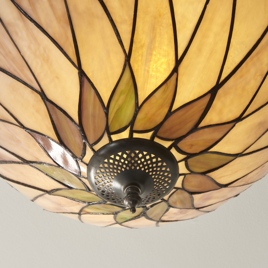 Endon 112188 - Plafonieră Tiffany HUTCHINSON, 2xE27/60W/230V, Ø 40 cm