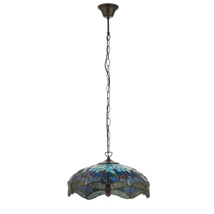 Endon 112195 - Lustră pe lanț Tiffany DRAGONFLY 1xE27/60W/230V Ø 41 cm