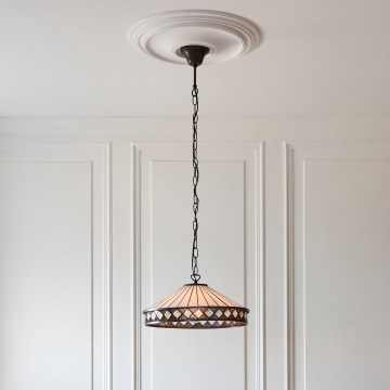 Endon 112196 - Lustră cu lanț Tiffany FARGO 1xE27/60W/230V Ø 41,5 cm