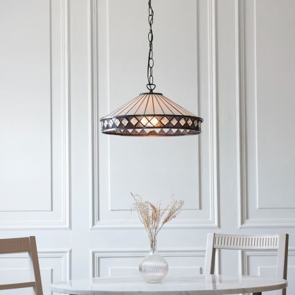 Endon 112196 - Lustră cu lanț Tiffany FARGO 1xE27/60W/230V Ø 41,5 cm
