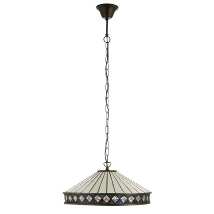 Endon 112196 - Lustră cu lanț Tiffany FARGO 1xE27/60W/230V Ø 41,5 cm