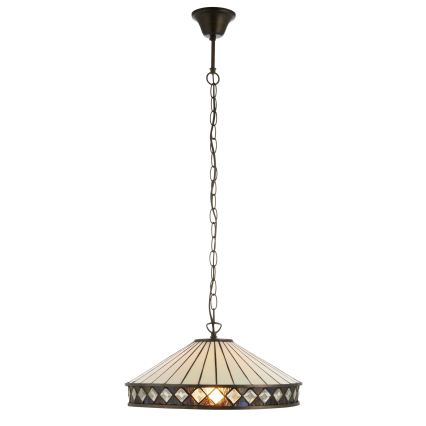 Endon 112196 - Lustră cu lanț Tiffany FARGO 1xE27/60W/230V Ø 41,5 cm