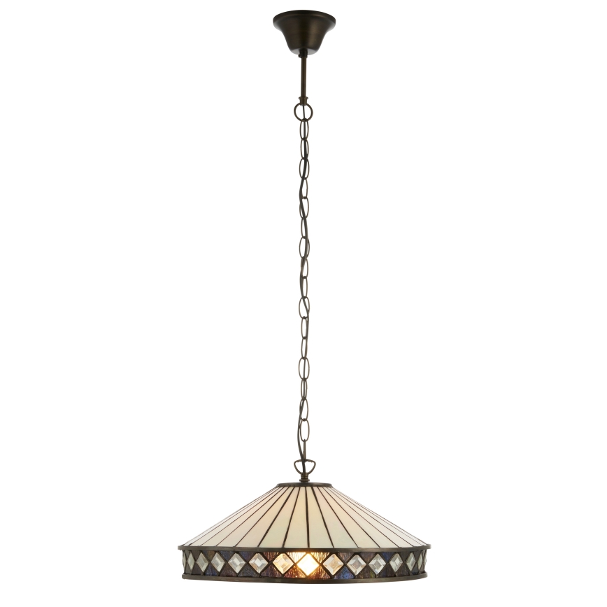 Endon 112196 - Lustră cu lanț Tiffany FARGO 1xE27/60W/230V Ø 41,5 cm