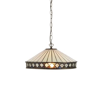 Endon 112196 - Lustră cu lanț Tiffany FARGO 1xE27/60W/230V Ø 41,5 cm