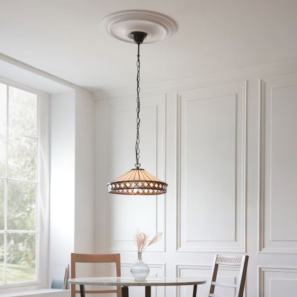 Endon 112196 - Lustră cu lanț Tiffany FARGO 1xE27/60W/230V Ø 41,5 cm