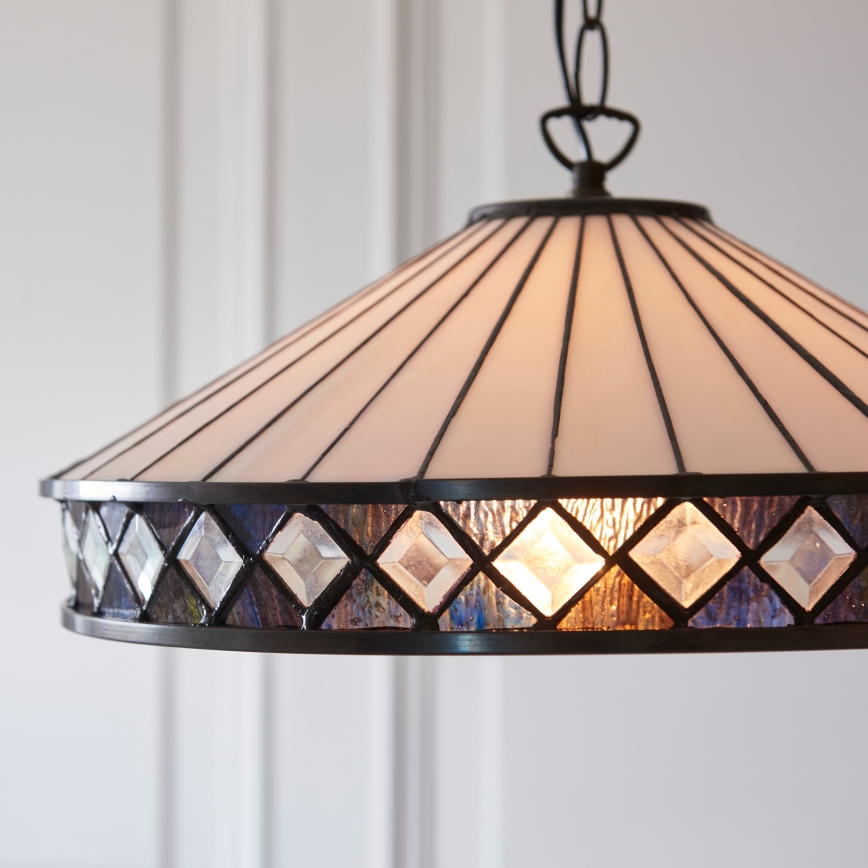 Endon 112196 - Lustră cu lanț Tiffany FARGO 1xE27/60W/230V Ø 41,5 cm