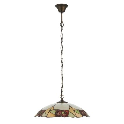 Endon 112197 - Candelabru pe lanț Tiffany INGRAM 1xE27/60W/230V diam. 45 cm