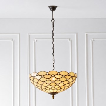 Endon 112226 - Lustru suspendat pe lanț Tiffany PEARL 1xE27/10W/230V Ø 45 cm