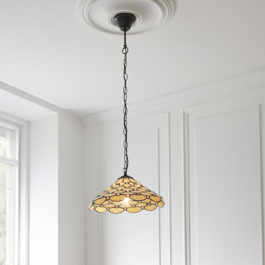 Endon 112226 - Lustru suspendat pe lanț Tiffany PEARL 1xE27/10W/230V Ø 45 cm