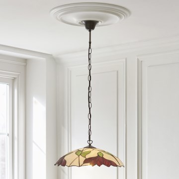 Endon 112246 - Lustră suspendată pe lanț Tiffany BOTANICA, 1xE27/60W/230V, Ø 45 cm