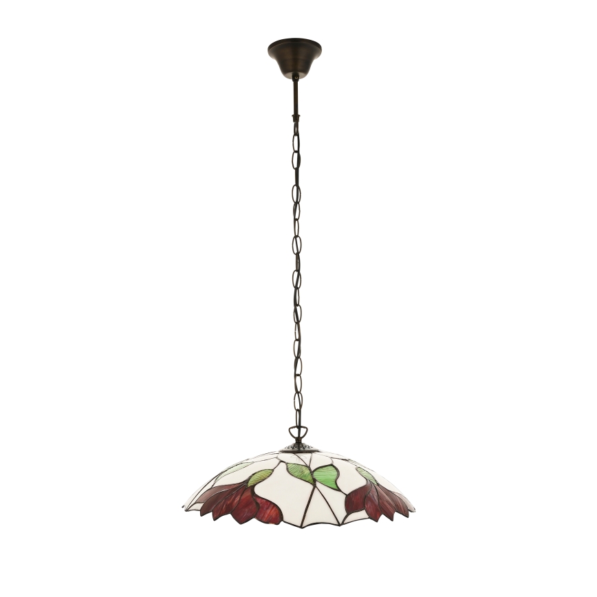 Endon 112246 - Lustră suspendată pe lanț Tiffany BOTANICA, 1xE27/60W/230V, Ø 45 cm