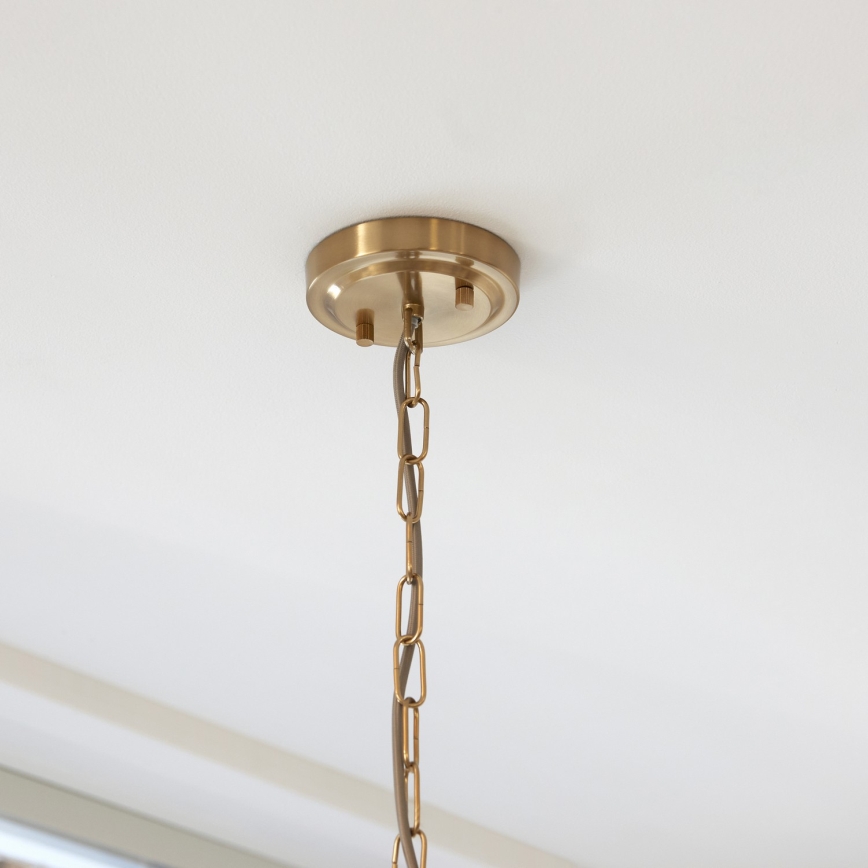 Endon 112859 - Candelabru pe lanț HARLOW 1xE27/10W/230V alamă