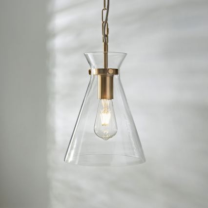 Endon 112859 - Candelabru pe lanț HARLOW 1xE27/10W/230V alamă