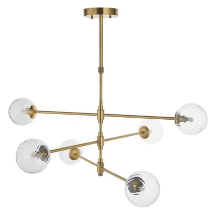 Endon 114039 - Lustru pe tijă 6xG9/3,2W/230V auriu