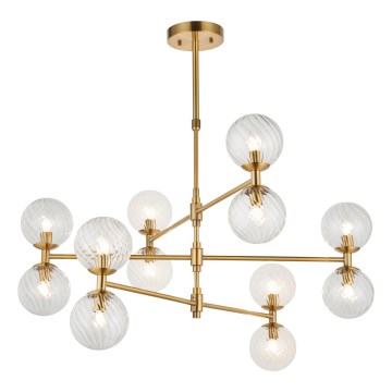 Endon 114041 - candelabru cu tijă, 12x G9, 3,2W, 230V, auriu