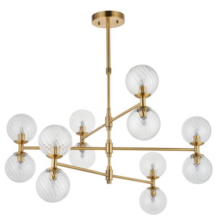 Endon 114041 - candelabru cu tijă, 12x G9, 3,2W, 230V, auriu