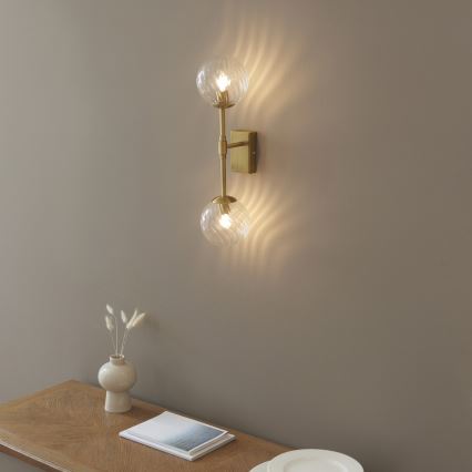 Endon 114042 - Aplică de perete 2xG9/3,2W/230V, cu finisaj auriu