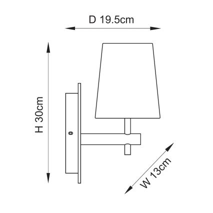 Endon 114200 - Aplică de perete 1xE14/7W/230V bej/auriu