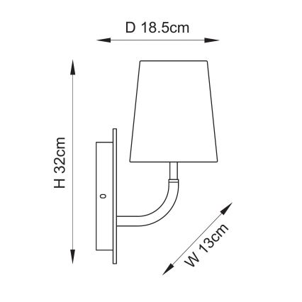 Endon 114202 - Aplica de perete 1xE14/7W/230V bej/auriu