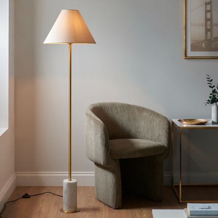 Endon 114209 - Lampă de podea 1xE27/10W/230V bej/auriu