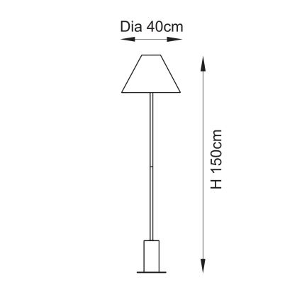 Endon 114209 - Lampă de podea 1xE27/10W/230V bej/auriu
