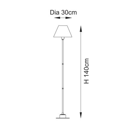 Endon 114785 - Lampă de podea LED reîncărcabilă și reglabilă BURLEY, LED/1,5W/5V, 3600 mAh, alamă/gri