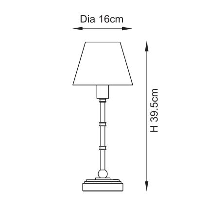 Endon 114811 - Lampă de birou LED reîncărcabilă dimabilă BURLEY, 1,5W/5V, 3600 mAh, alamă/alb