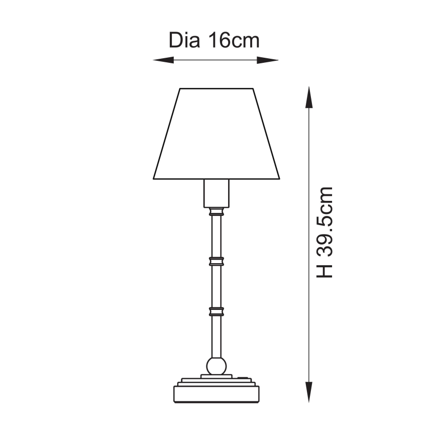 Endon 114811 - Lampă de birou LED reîncărcabilă dimabilă BURLEY, 1,5W/5V, 3600 mAh, alamă/alb