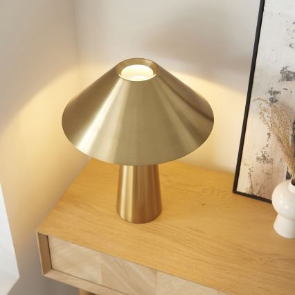 Endon 118685 - Lampă de masă ISAK, 1xE27/10W/230V, aurie
