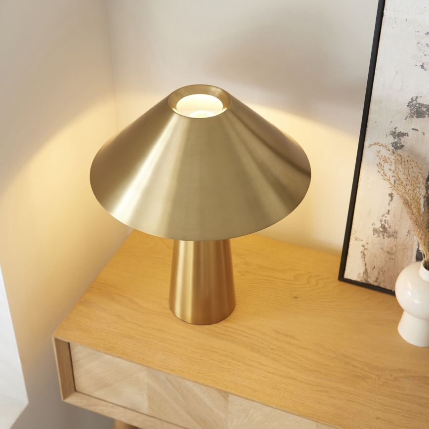Endon 118685 - Lampă de masă ISAK, 1xE27/10W/230V, aurie