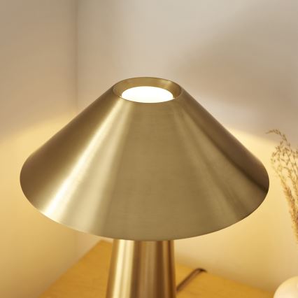 Endon 118685 - Lampă de masă ISAK, 1xE27/10W/230V, aurie