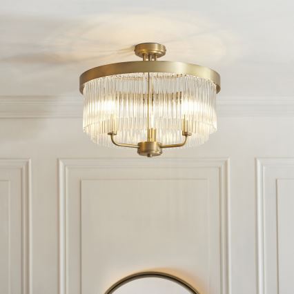 Endon 119109 - Plafonieră aplicată CLERMONT 3xE14/6W/230V alamă