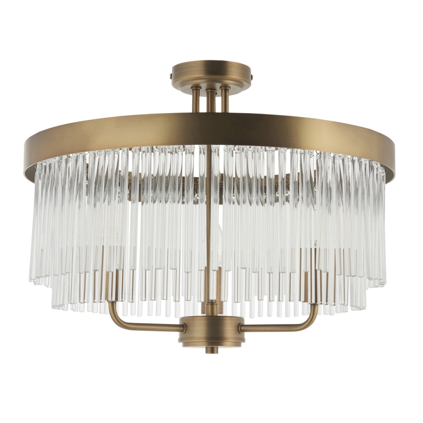Endon 119109 - Plafonieră aplicată CLERMONT 3xE14/6W/230V alamă