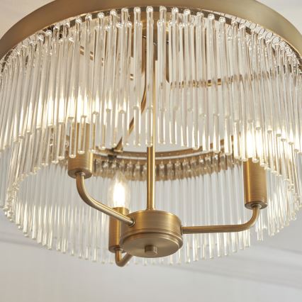 Endon 119109 - Plafonieră aplicată CLERMONT 3xE14/6W/230V alamă