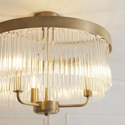 Endon 119109 - Plafonieră aplicată CLERMONT 3xE14/6W/230V alamă