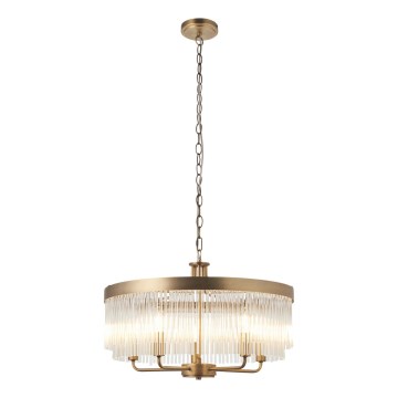 Endon 119110 - Candelabru CLERMONT cu lanț, 5xE14/6W/230V, alamă