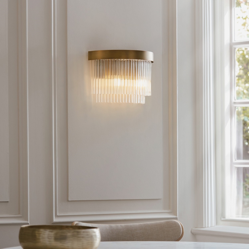 Endon 119125 - Aplica de perete CLERMONT, 2x E14, 6W, 230V, alamă