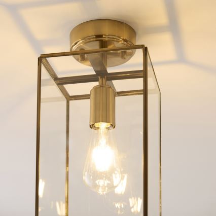 Endon 119143 - Lustră aplicată HAMMOND 1xE27/10W/230V, alamă