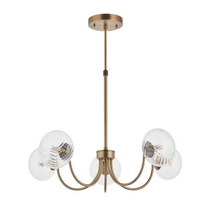 Endon 119210 - Candelabru HAGUE pe tijă, 5xG9/5W/230V, alamă