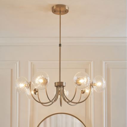 Endon 119224 - Lustră suspendată pe cablu HAGUE 7xG9/5W/230V alamă