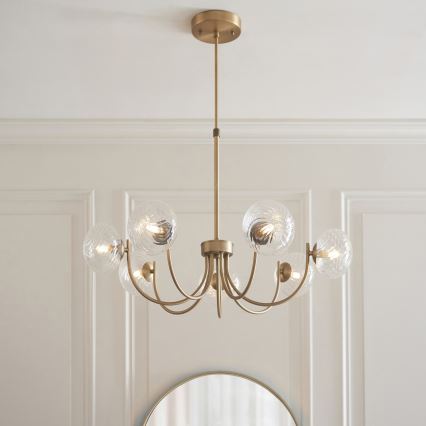 Endon 119224 - Lustră suspendată pe cablu HAGUE 7xG9/5W/230V alamă